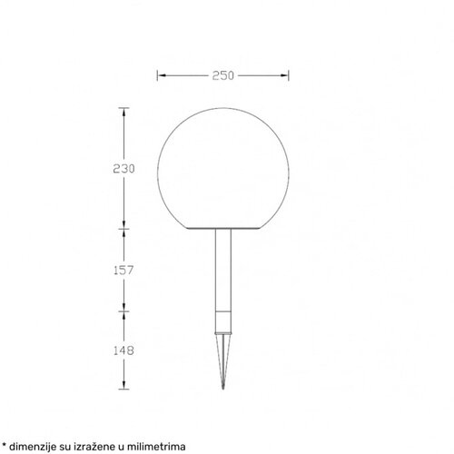 Solea 59 SOLARNA LED LAMPA 3000K (O250mm) Slike