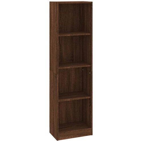 Maison Chic Knjižna omara - Knjižni regal 4-nadstropna rjav hrast 40x24x143 cm inženir. les, (21726209) Cene