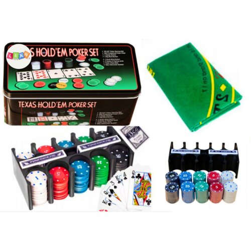  Set za igru - poker, 2 špila karata, Ploča za igru s žetonima Cene