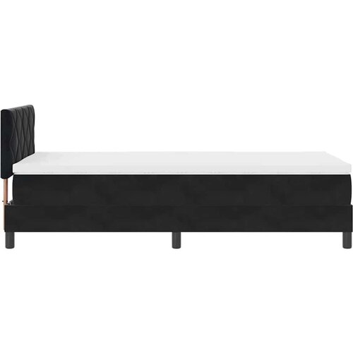 VidaXL Kutni krevet s madracem i LED-om Crni 90x190 cm Bar&amp;scaron;un Slike