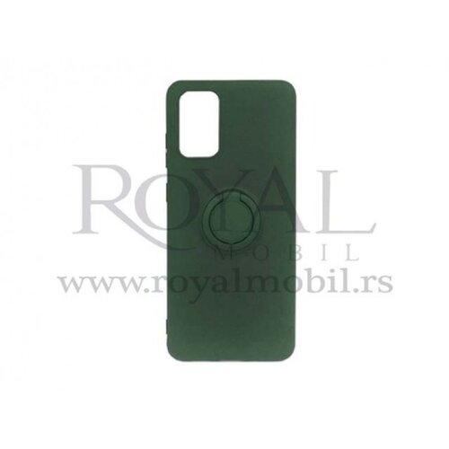  silikonska futrola kolor sa prstenom za samsung A915 / G770 galaxy A91 / S10 lite 2020 maslinasto zelena Slike