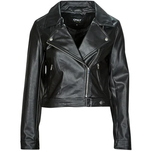 Only ONLBEST FAUX LEATHER BIKER Crna