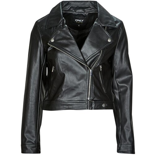 Only Usnjene jakne &amp;amp; Sintetične jakne ONLBEST FAUX LEATHER BIKER Črna Slike
