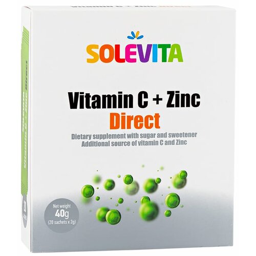 SOLEVITA vitamin c+zinc direct, sugar free Slike