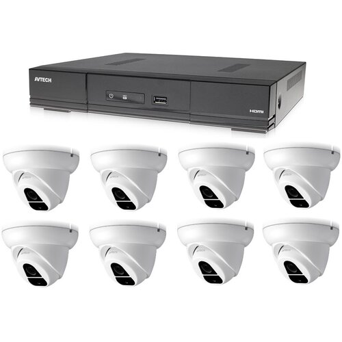 Avtech Komplet kamer 1x DVR DGD1009AV in 8x 2MPX Dome kamera DGC1004XFT + 4x BREZPLAČEN napajalnik!, (20653027) Cene