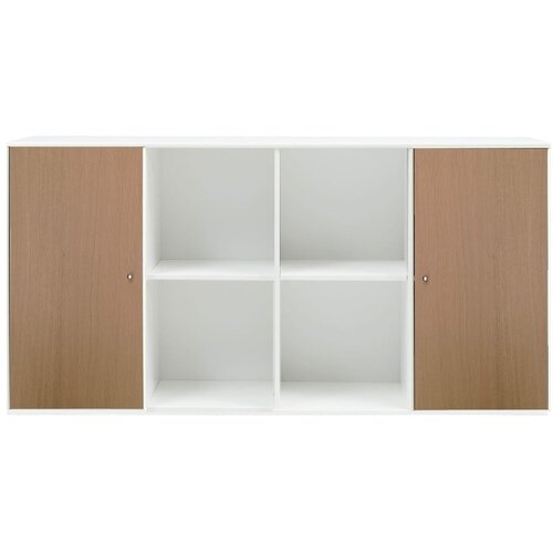 Hammel bijela zidna komoda u dekoru hrasta Mistral Kubus, 136 x 69 cm Cijene