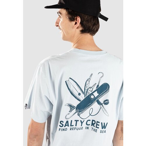 Salty Crew Pocket Knife Vintage T-shirt blue fog Cene