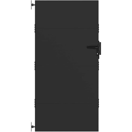 vidaXL Vrtna vrata Črna 85 x 200 cm Jeklo s pra&scaron;nim premazom, (5000249672) Cene