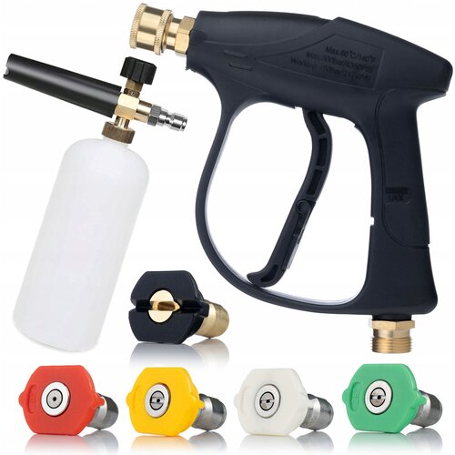 Rosfix komplet pištole za tlačni čistilec 4350PSI 22 mm + komplet 5 šob (0°, 15°, 25°, 40°, 60°) + 1000 ml naprava za penjenje, (21746416) Cene
