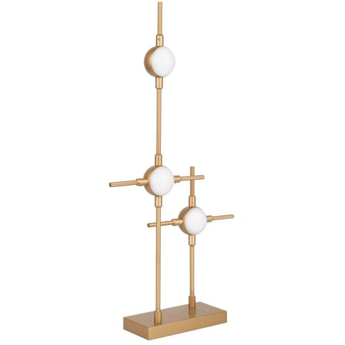 Nova Luce Kovinska LED namizna svetilka v zlati barvi s senčilom iz akrilnega stekla (vi&scaron;ina 52 cm) Atomo &ndash; Cene
