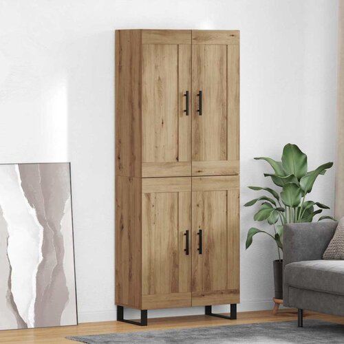  Highboard 2 kom. Umjetnički hrast 69,5 x 34 x 180 cm Slike