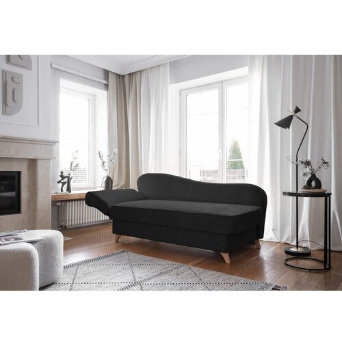 Miuform Antracitno siv ležalnik iz rebrastega žameta (levi kot) Chic Charlotte &amp;ndash; Slike