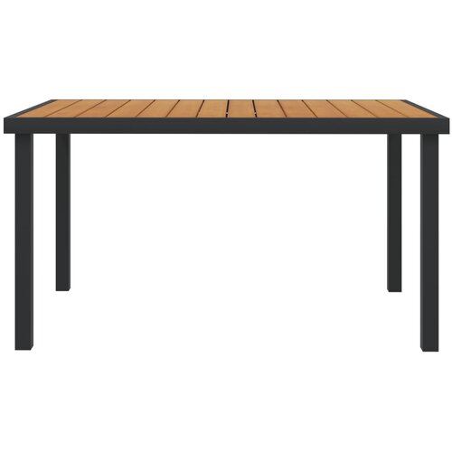  Vrtni stol smeđi 140 x 90 x 74 cm aluminij i WPC - Smeđa 1 Slike