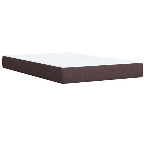 VidaXL Krevet box spring s madracem tamnosmeđi 120 x 190 cm od tkanine Slike