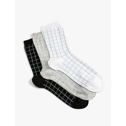 Koton 3-Piece Checkered Socks Set Multi Color Slike