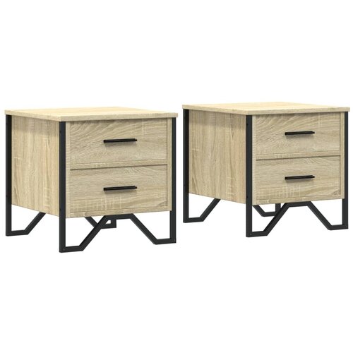 Maison Chic Dvo delni komplet Nočne omarice - Nočne mize sonoma hrast 40x41x40 cm inženirski les, (21689124) Cene
