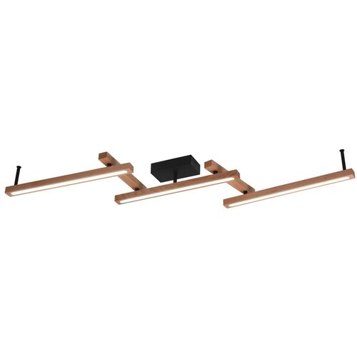  Crna/u prirodnoj boji LED stropna svjetiljka s daljinskim upravljačem 10x180 cm Bellari &amp;ndash; Slike