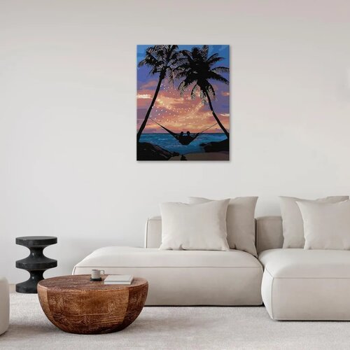  Slika za samostalno slikanje - Romantic moments in paradise 40x50 Slike