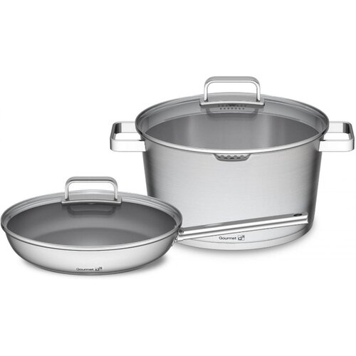 G21 set posode Gourmet Magic s cedilom, 4 delni, nerjaveče jeklo Cene