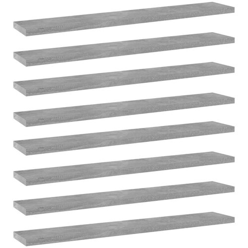 Police za knjige 8 kom siva boja betona 60x10x1 5 cm od iverice - Beton siva 60 x 10 x 1.5 cm 8 Cijene