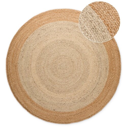 Hanse Home Slonokoščena obojestranska/ročno tkana okrogla preproga iz jute ø 100 cm Jutta Ivory – Cene