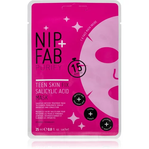 NIP+FAB Salicylic Fix maska iz platna za obraz 10 g