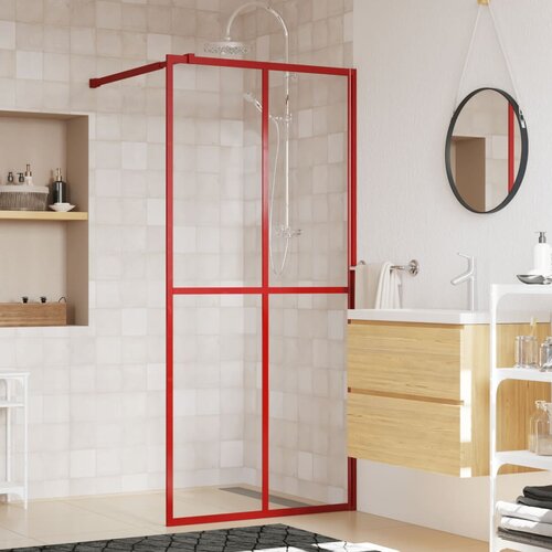 vidaXL Stijenka za walk-in tuš sa staklom ESG crvena 100 x 195 cm Cijene