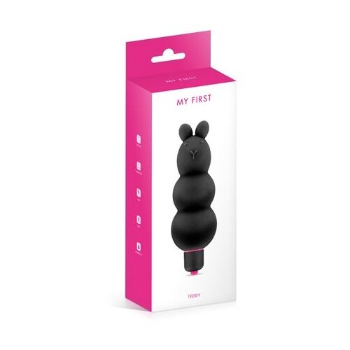  Meda vibrator silikonski | My First Teddy Black Cene