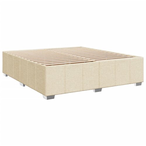 vidaXL Posteljni okvir krem 180x200 cm blago, (21309411) Cene