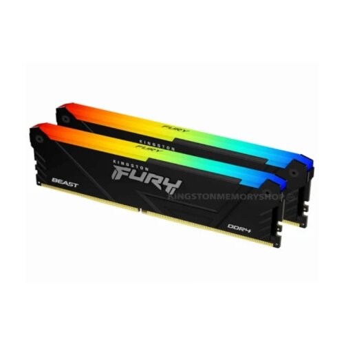 Kingston memorija 64GB(2x32GB)/DIMM/DDR4/3200MHz/CL16/FURY beast rgb Cene