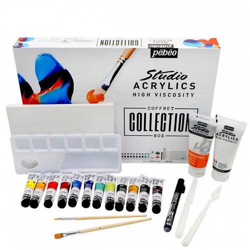 PEBEO Akrilne boje Pebeo Studio acrylics Box sa dodacima - 23 dijela (Paket s) Cijene