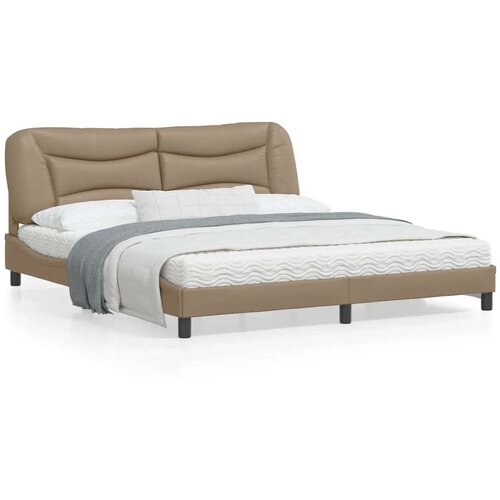 Okvir kreveta LED boja cappuccina 180 x 200 cm od umjetne kože Cijene