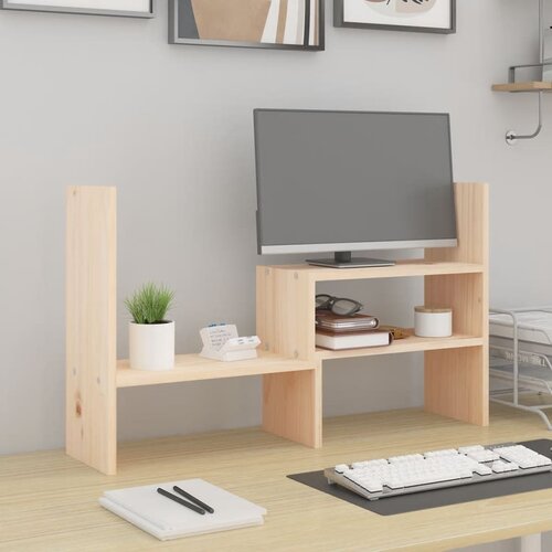 vidaXL Stojalo za zaslon (39-72)x17x43 cm trdna borovina Cene