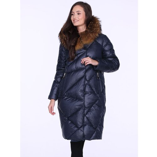 PERSO Woman's Coat BLH220039FR Navy Blue Slike
