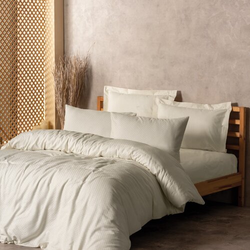Cotton Box Set posteljine Plaid, Double, 240x260 cm, Krem Slike