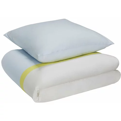 Hübsch Bijela/plava pamučna posteljina za krevet za jednu osobu 140x200 cm Block –