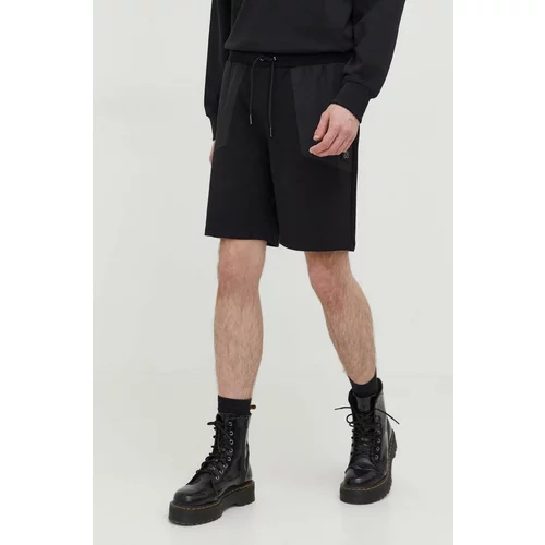 Hugo Kratke hlače moški, črna barva