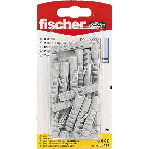 Fischer zidni umetci S8 gk, 52118, najlon, 1 paket Cijene