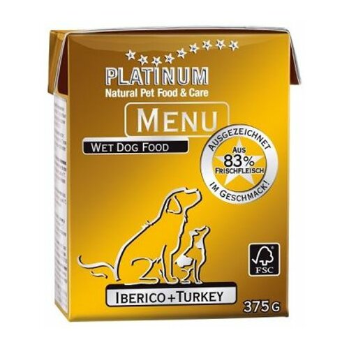 Platinum hrana za pse menu mangulica i ćuretina 375gr Slike