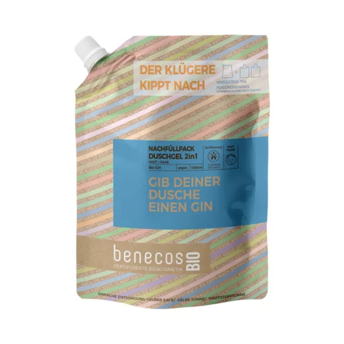 Benecos benecosBIO 2v1 gel za prhanje "Gib deiner Dusche einen Gin" - 1.000 ml