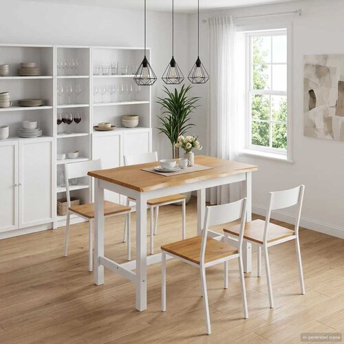 Visoki Bar Sto EKAI Bijela 112 x 70 x 91 cm Masivna borovina Cijene