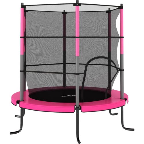 vidaXL Trampolin z varnostno mrežo okrogel 140x160 cm roza, (20989598) Cene