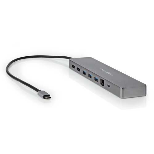 Nedis Vozli&scaron;če 10 v 1 USB-C z RJ45 / 3USB-A / 3,5-milimetrskim priključkom / 2USB-C / 2HDMI 0,4 m, Antracit siv, (5000063516) Cene