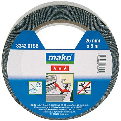 MAKO Protidrsni trak Mako (črn, 5 m x 25 mm) Cene