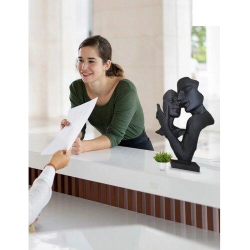  Stoni ukras 29x9x17 cm smola/crna Slike