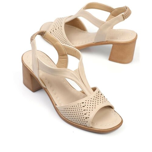 Capone Outfitters Capone Open Front Beige Women's Heeled Shoes Cene