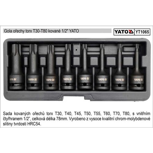Yato Torx kovane vtične glave 8 kosov T30-T80 (20687493) Slike