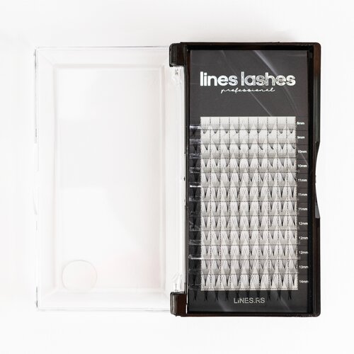 Lines Accessories svilene trepavice 0.07 d mix 8-14 mm snopići 5D crne Cene