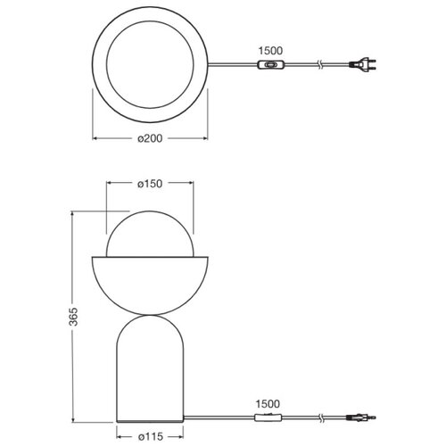 Osram Stona lampa DECOR BOWL 1xE14/25W/230V zelena/žuta Slike