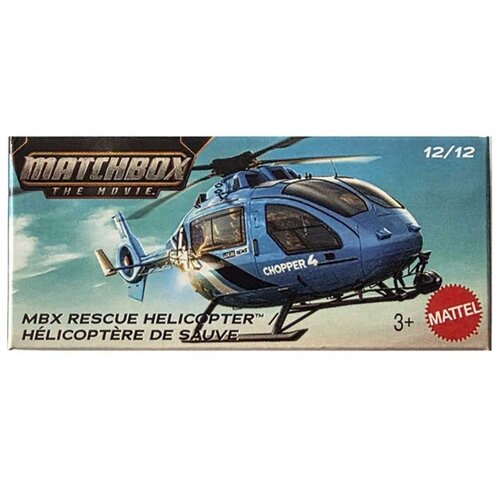 Mattel Matchbox A Film: MBX Rescue helikopter v papirnati škatli 1/64 – Cene